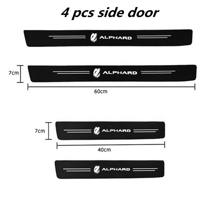 DIY Paste Schutzklebestreifen Auto Türschweller Seiten Schutzfolie Kohlefaser Auto Aufkleber für toyota alphard vellfire