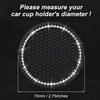 2Pcs Sparkly Rhinestone Car Cup Coasters, Universal Anti-Slip PVC Mat Car Cup Holder, Bling Interior Decoration Accessory