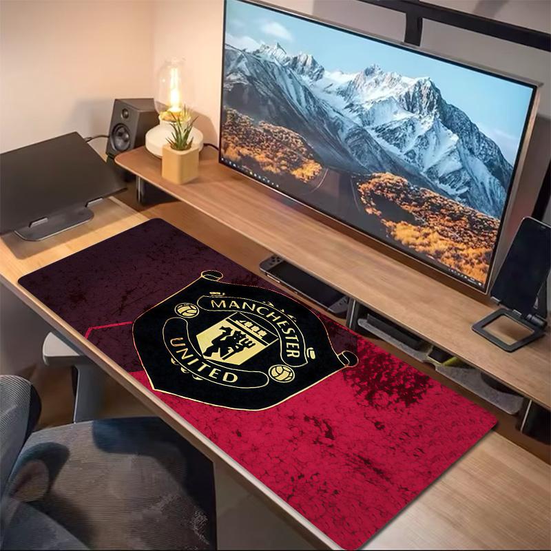Manchester United Print  Cushion Non-slip Laptop Tablet Big Mousepad XXL Mat Mini PC Playmat With Lock Edge