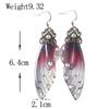 Colorful Butterfly Wing Earrings Unique Fairy Wing Drop Earrings Fashion Insect Jewelry For Women Girls Jewelry Gifts