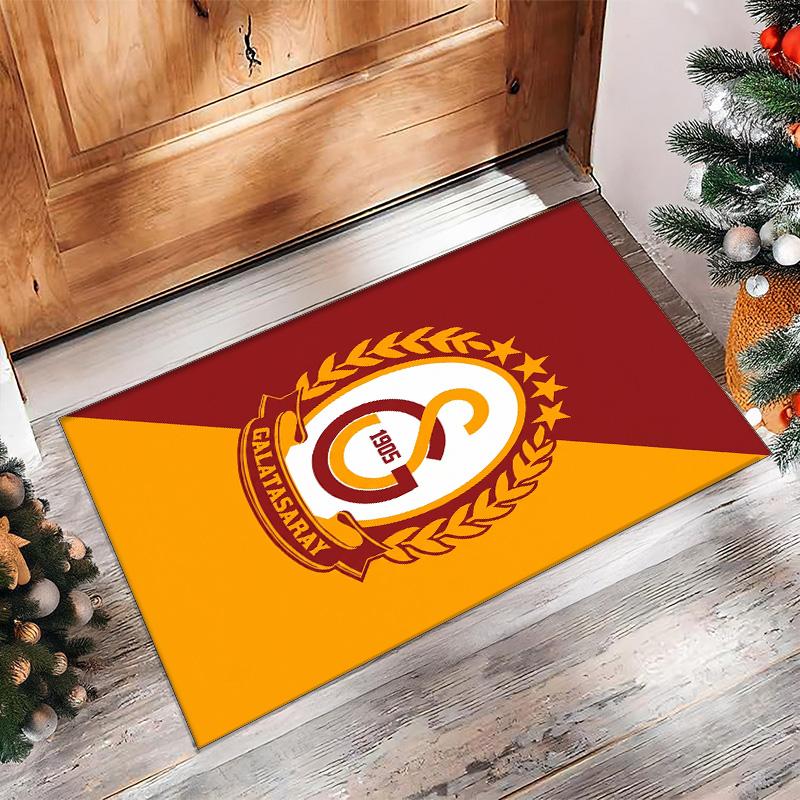 Tappeto Morbido Antiscivolo per Interni con Motivo Calcio Galatasaray FC Tappetino Decorativo Sportivo per Camera da Letto