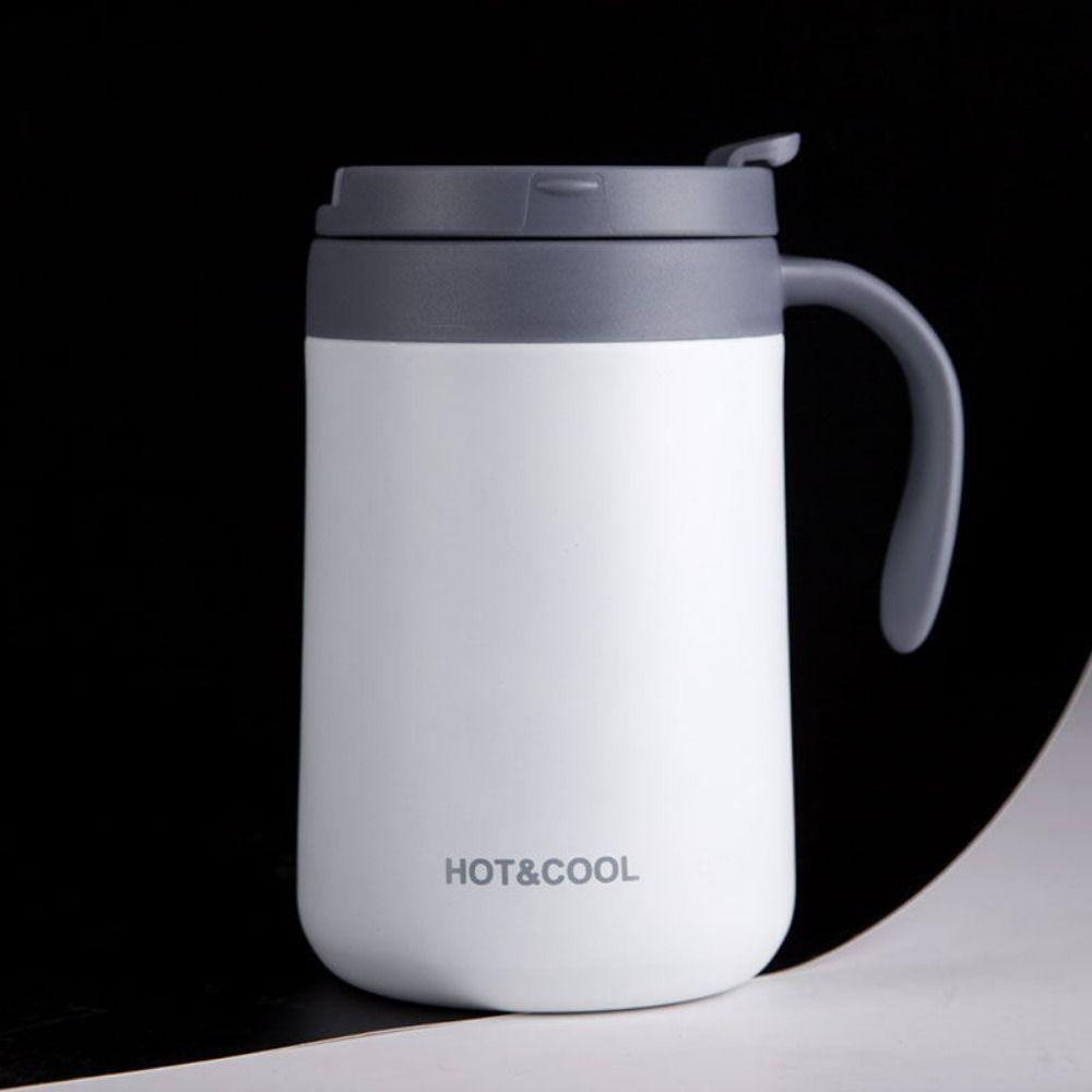 Double-Walled Insulated Coffee Mug Stainless Steel with Handle Insulated Drinking Cup Portable Eco-Friendly Thermal Coffee Mug