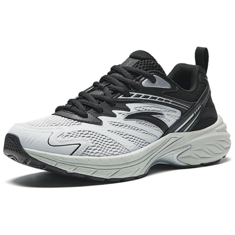 Anta Cushioning Slip Resistant Low Top Running Shoes Men's Gray Black Sneakers 912435508-4