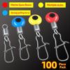 Fishing Line Sinker Slides 10-100Pcs Universal Fit Fishing Float Connector Hook Shank Clips for Fishing Tackle Replacement