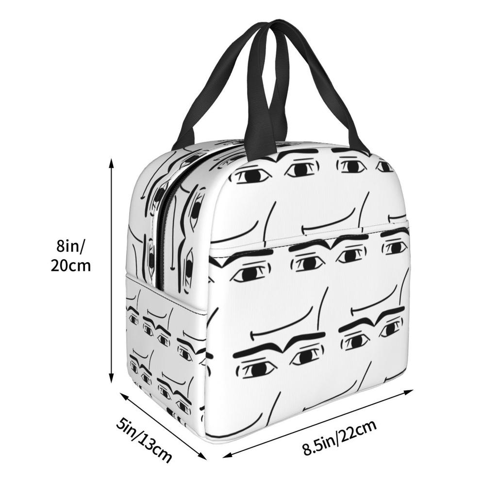 Man Face Insulated Lunch Bag for Women Office Cooler Thermal Food Box Tote Portable Lunch Boxes Container