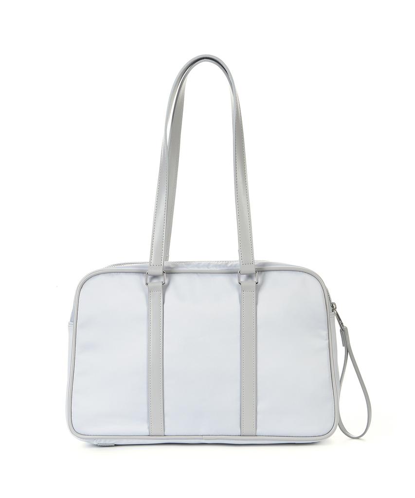 Nick&Nicole Crystal Nylon Combi Boston Bag_Silver