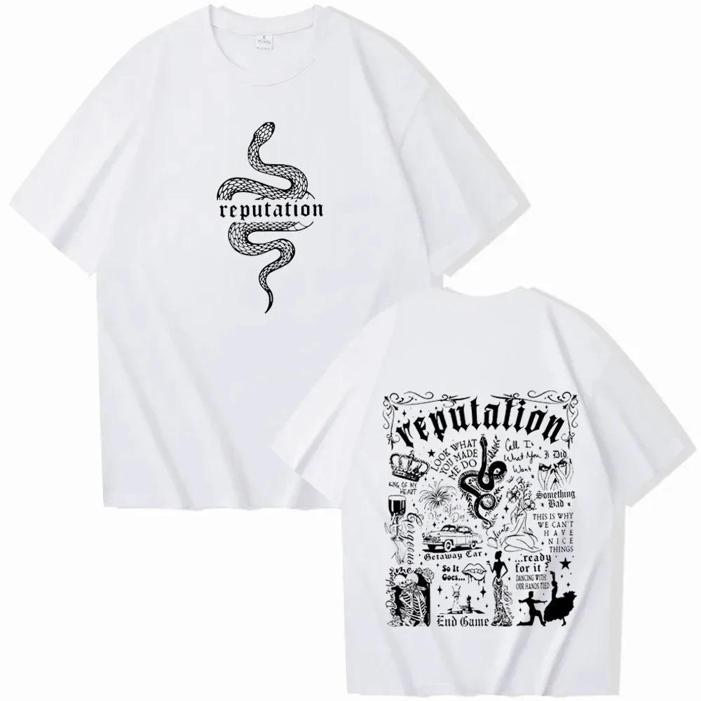 

2025 Le Reputation Shirt Reputation Music Shirt Taylor Merck Gift Swiftie O-Neck Short Sleeve Shirt Women s Cotton Short Sleeve 3XL