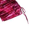 Summer Women's Clothing - Sexy Plunging-print Fitted Halter-top A-line Slit Short Dress