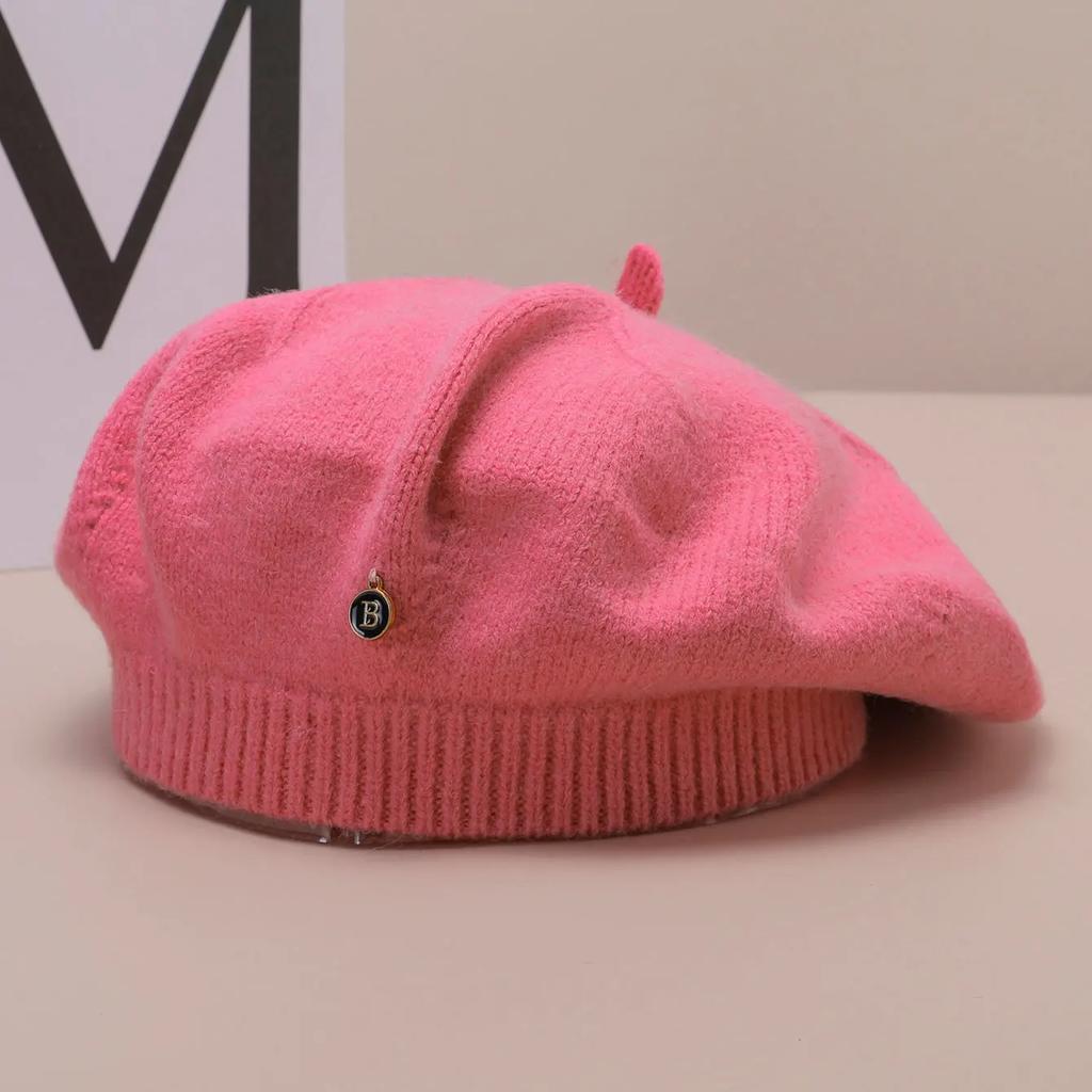 Luxury Stars Women's Wool Beret Winter Warm Beanie Hat Fashion Girl's French Painter Hats Vintage Female Berets Caps