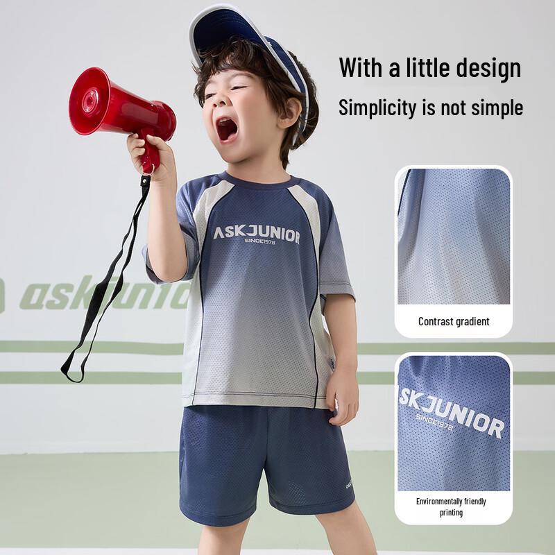 ASK JUNIOR Kids Gradient Quick-Dry Sportswear Set 130