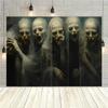 Bloody Halloween Zombie Horror Hospital Theme Banner Background, Halloween Party, Home Decoration Photography Background Cloth891