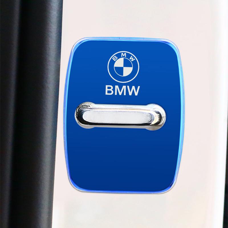 4PCS Car Door Lock Cover Stainless Steel Protective Cover Accessories for BMW E90 E60 E71 F30