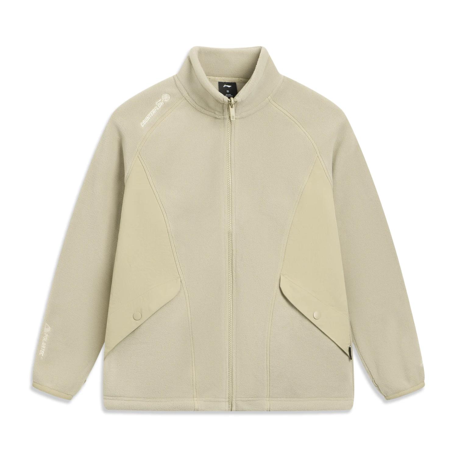 

Li Ning Outdoor Series Уличная CF Водоотталкивающая Куртка-флис с воротником-стойкой на молнии с надписью Женские куртки AWDV912-3 S