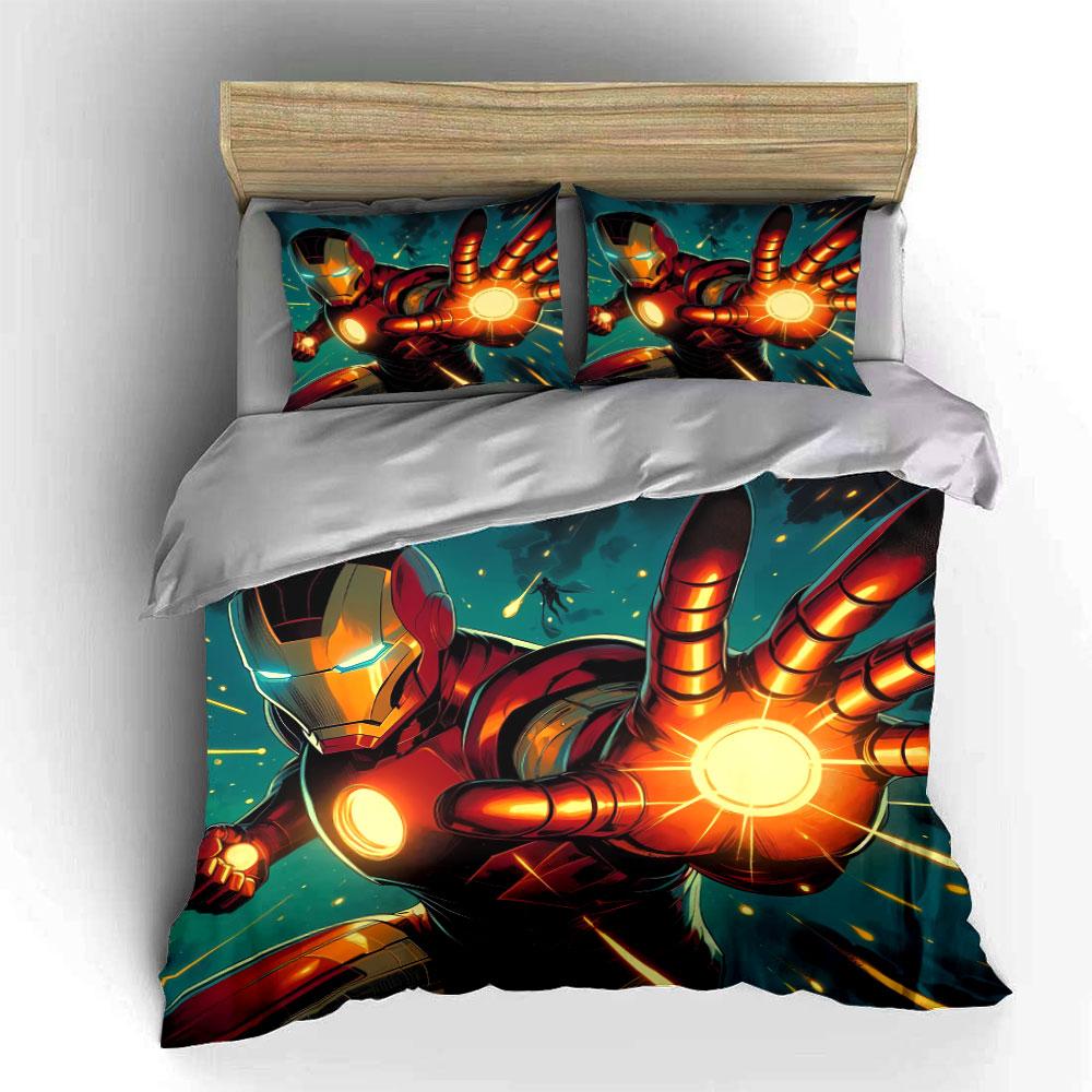 Iron Man Action Pose. Bedding Sets Duvet Cover Sets Duvet Covers Pillowcases(1 * Duvet Cover 2 * Pillowcases Without Duvet Insert)