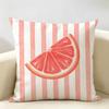 Simplicity Striped Lemons INS Cushion Cover Natural Linen Organic Fabric DoubleSided Printing Room Sofa Decor Pillow Case