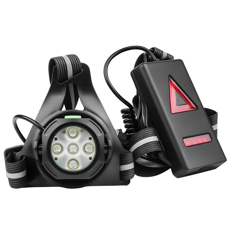 Chest Running Light Wearable LED Bike Light USB Rechargeable Red Safety Light Multi-LED Design New Sports Light