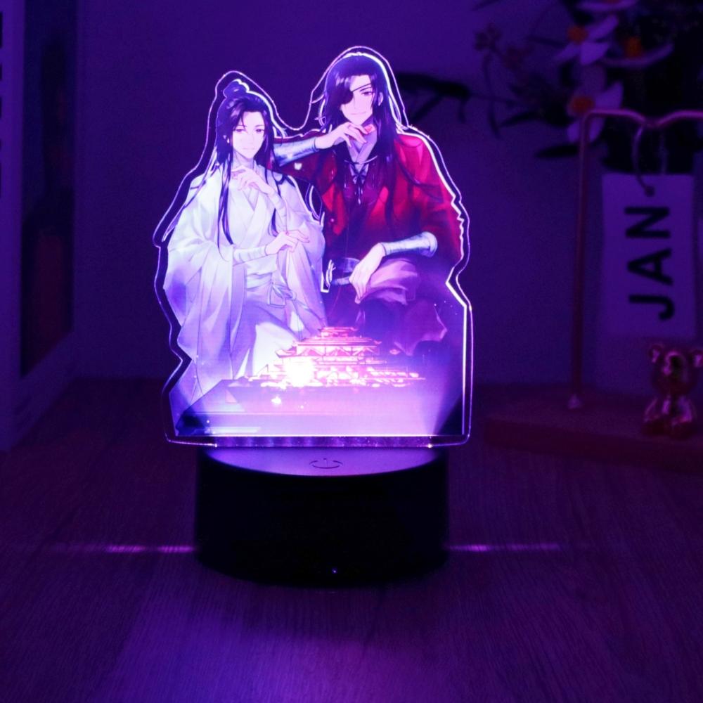 Anime Figures Tian Guan Ci Fu 3D Lamp LED Night Light Remote Control Home Bedroom Lamps Dreamcast Decorative Friend Party Gifts