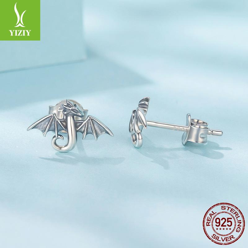 

Серьги-пусеты Мини Фейлун из стерлингового серебра S925, Персонализированные Ретро Животные, Маленькие Серьги-пусеты, В наличии 925 silver