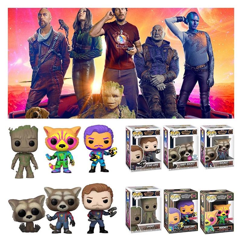 Pvc Material Guardians Of The Galaxy 3 Figures Rocket And Groot Pops