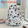 Star Cute Rabbit Carrot Pattern Student Casual Backpack With Pendant Plush