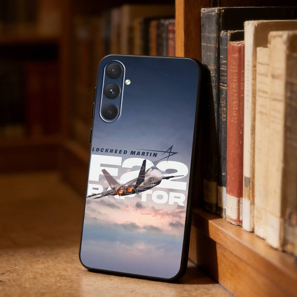 Fighter Plane F-22 Raptor Phone Case For Samsung S26,S25,S24,S23,S22,S21,Plus,Fe,Lite,Others Black Cover
