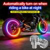 2Pcs Seven-Color Flashing Wheel Valve Lights Vibration Activated Spoke Flash Lights Night Riding