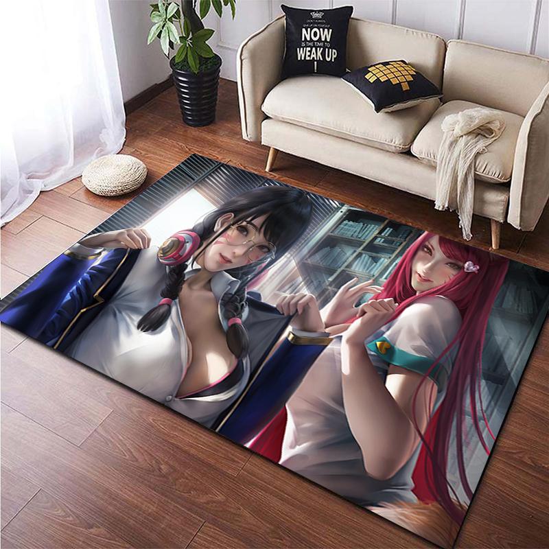LOL KDA HD Printed Area Large Rug ,Carpet for Living Room Bedroom Sofa Decoration, Non-slip Floor Mats Dropshipping Alfombras