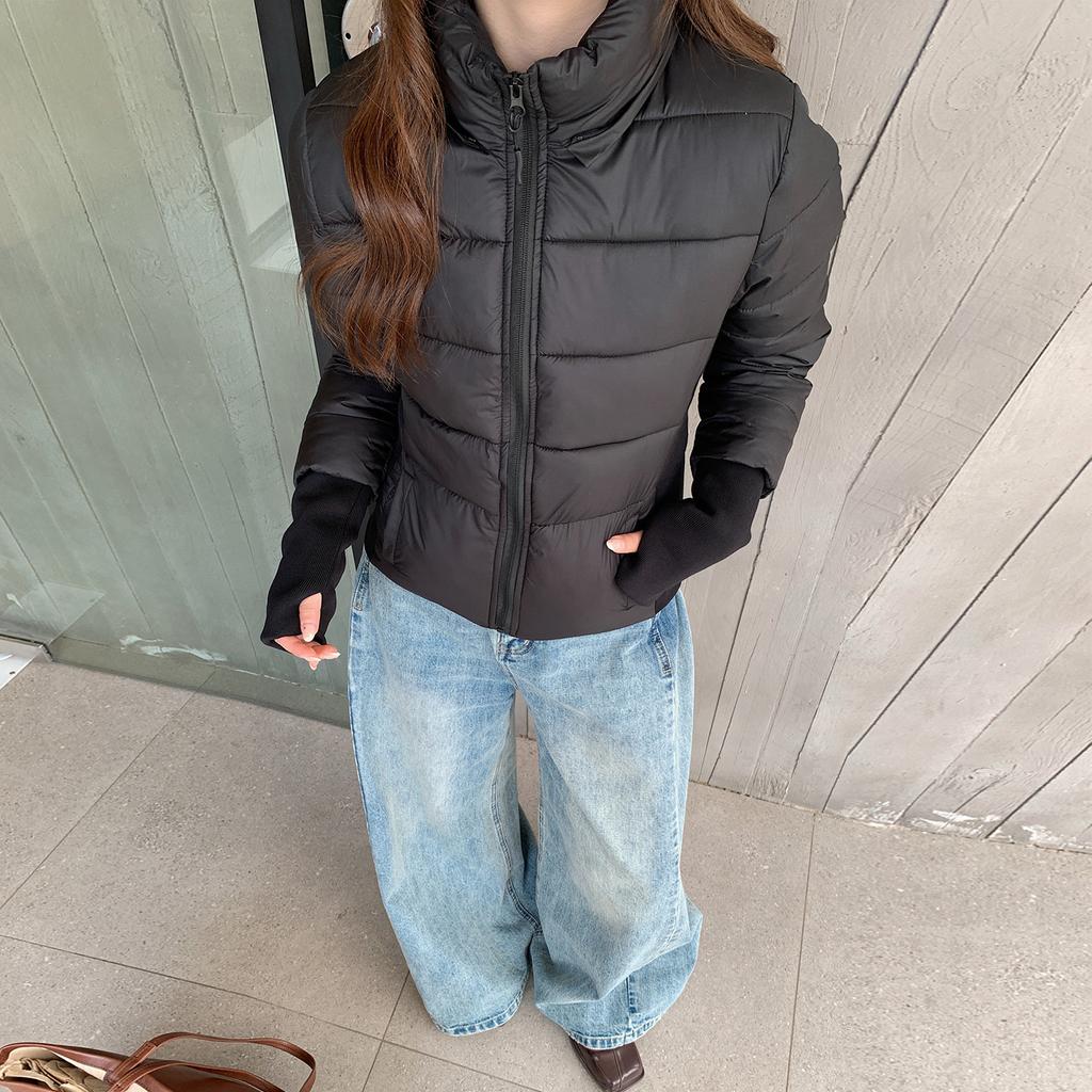 Light cotton-padded clothes Women's short hooded slim-fitting and thin jackets New winter warm cotton-padded clothes