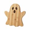 1pair Solid Wood Pumpkin Cutting Board Pumpkin Shaped Natural Color Ghost Serving Tray Smooth Edge Thick Design