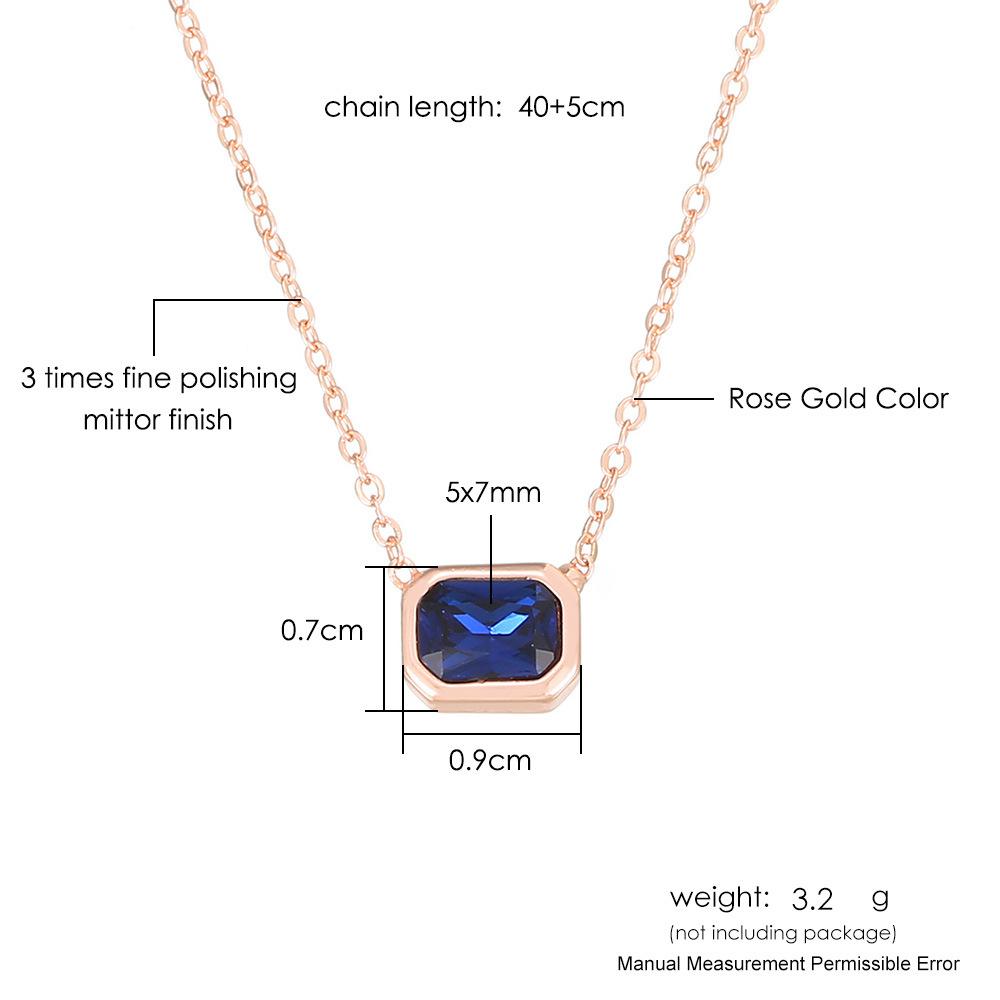 Jewelry Set Women'S Color Full Diamond Sugar Cube Bracelet Necklace Earrings Simple And Premium Jewelry