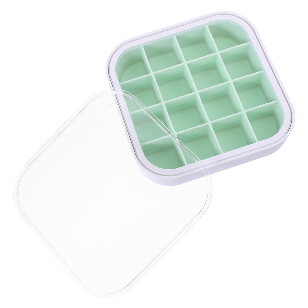 2Pcs 16 Grid Silicone Ice Cube Mold With Lid