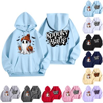 Women's Fashion Women's Lightweight Long Sleeve Pullover With Pockets Halloween Graphic Hoodie