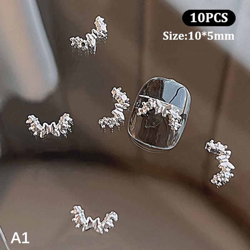 

10 шт. Дизайн ногтей Алмазный Бант Украшения для ногтей Маникюрные Украшения Кристально Чистые Сверла для Дизайна Ногтей Бабочка Аксессуары для Ногтей A1