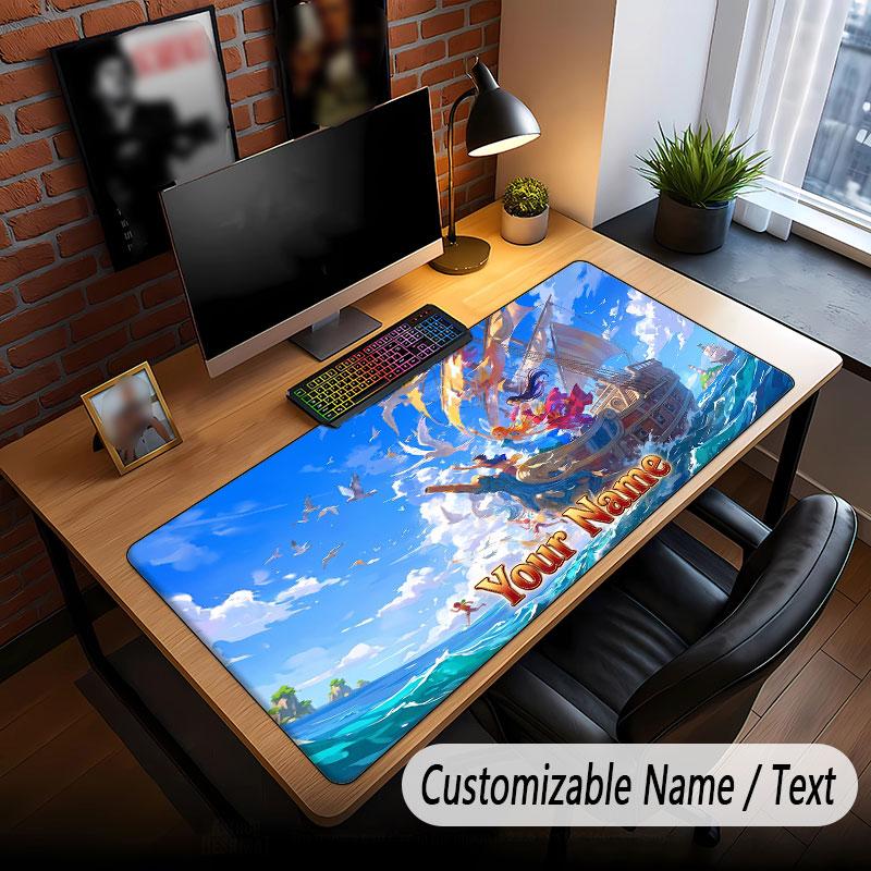 Custom Name Extended Mouse Pad,One Piece Gaming Desk Mat For Home Office Desktop Decor