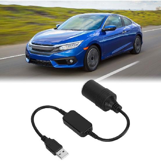 ZPSHYD USB to 12V Cigarette Lighter Adapter, 5V to 12V Step Up Converter Cable, 10W Max Female Car Socket Power Cord for Dash Cam, GPS, LED Strip,