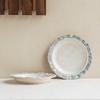 High-Value Ceramic Deep Plate Light Luxury Home Daily Vegetable Plate French Retro Lace Shape Noodles Plate Dim Sum Plate