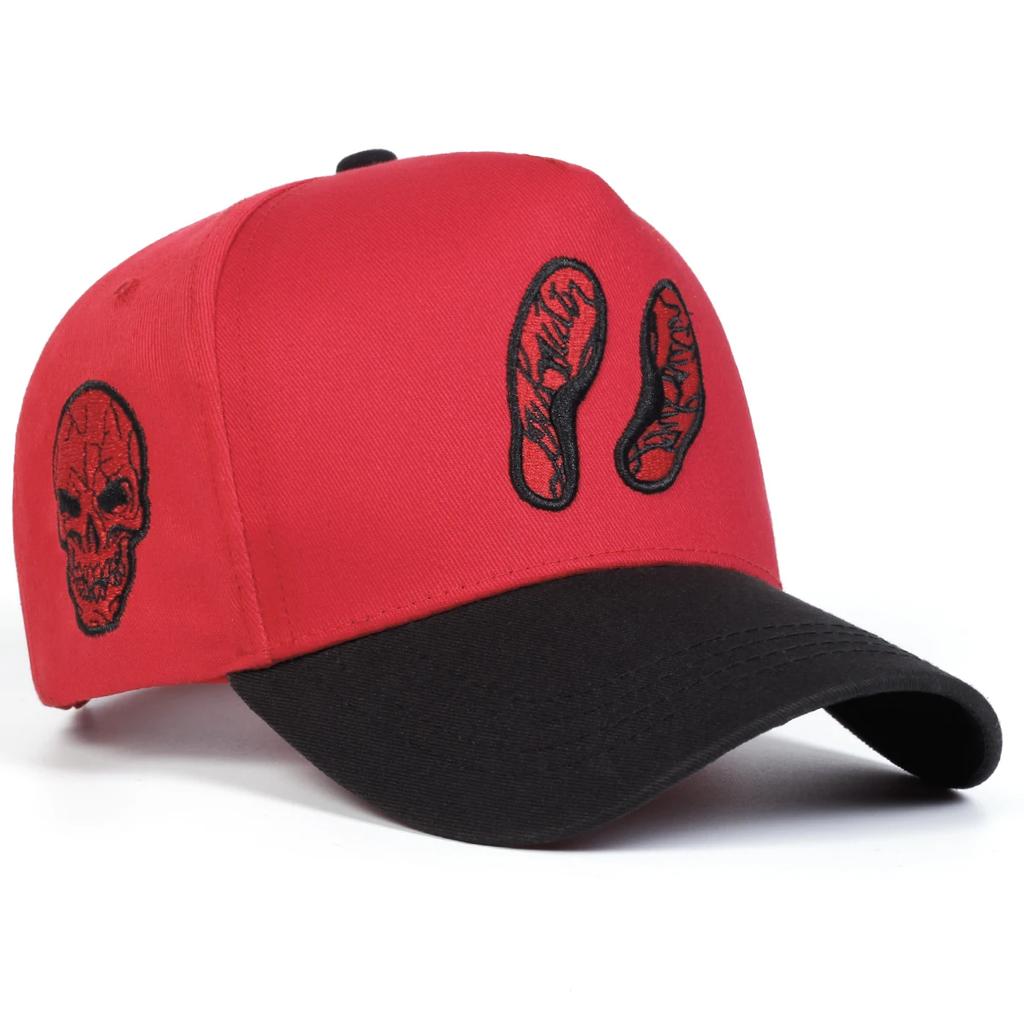 Baseball Stitching Embroidered Footprint Neutral Gender Women Men For Caps Spring Autumn Outdoor Adjustable Casual Hats Sunscreen Hat Sports Cap
