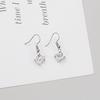 Simple Temperament Small Square Zircon Earrings, Fashionable Small And Fresh Three-Dimensional Diamond-Encrusted Short Earrings