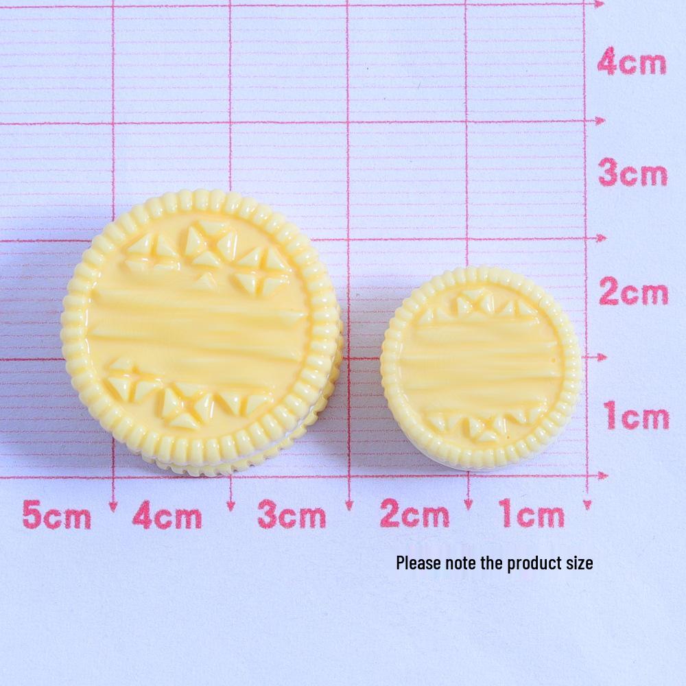 3D Cartoon Cookie Candy Ornament DIY Cream Glue Resin Hair Clip Material Pack Small