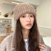 Korean Version of Autumn and Winter New Hat for Women Rabbit Wool Knitted Wool Hat Solid Color Versatile Winter Warm Ear Protection Hat Trendy