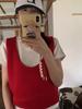 2026 Spring/Summer Women's 100% Wool Sleeveless U-Neck Knit Vest in Solid Color, Light Luxury Style