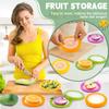 Silicone Food Storage Container Double Sided Lid Mini Fridge Organizer for Fruits Vegetables Fresh Keeping Kitchen Box