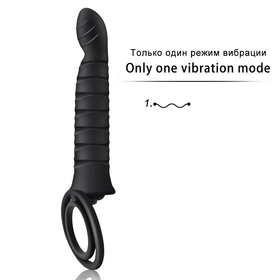 Double Penetration Dildo Vibrator 10 Mode Vibrator For Men Strap On Penis Vagina Plug Adult Sex Toys