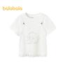 Balabala Girls' Faux Two-Piece Short Sleeve T-Shirt