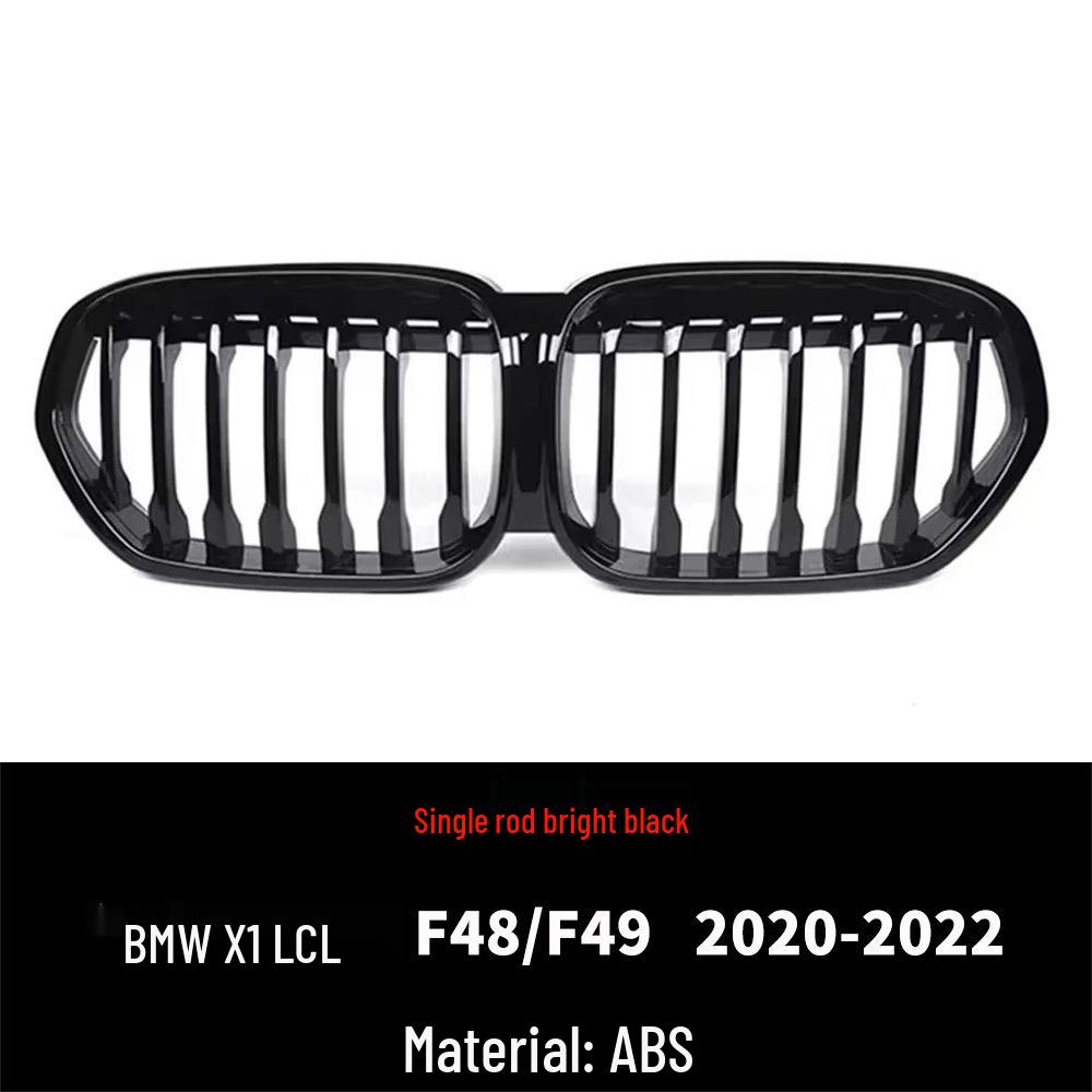 Compatible Black Chrome Kidney Grille for 2020-2022 BMW X1 F48/F49