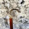93.98 cm Solid Brass Snake Head Handle Wooden Walking Stick Cane Style Handmade Father Mother Grandfather Grandmother Gift