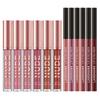 Lipstick Makeup Set 12pcs: 6 Velvet Matte Liquid Lipsticks + 6 Lip Liner Pencils, Waterproof Long-Lasting Pigment Lip Gloss Kit, Lip Makeup Gift