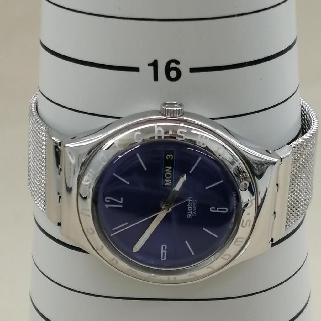 Used SWATCH Blue Date Weekday Calendar Quartz Watch