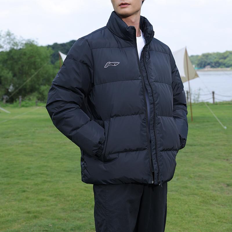 LiNing Sports Lifestyle Series Logo Zipper Down Jacket Unisex Outerwear YYMT081-3