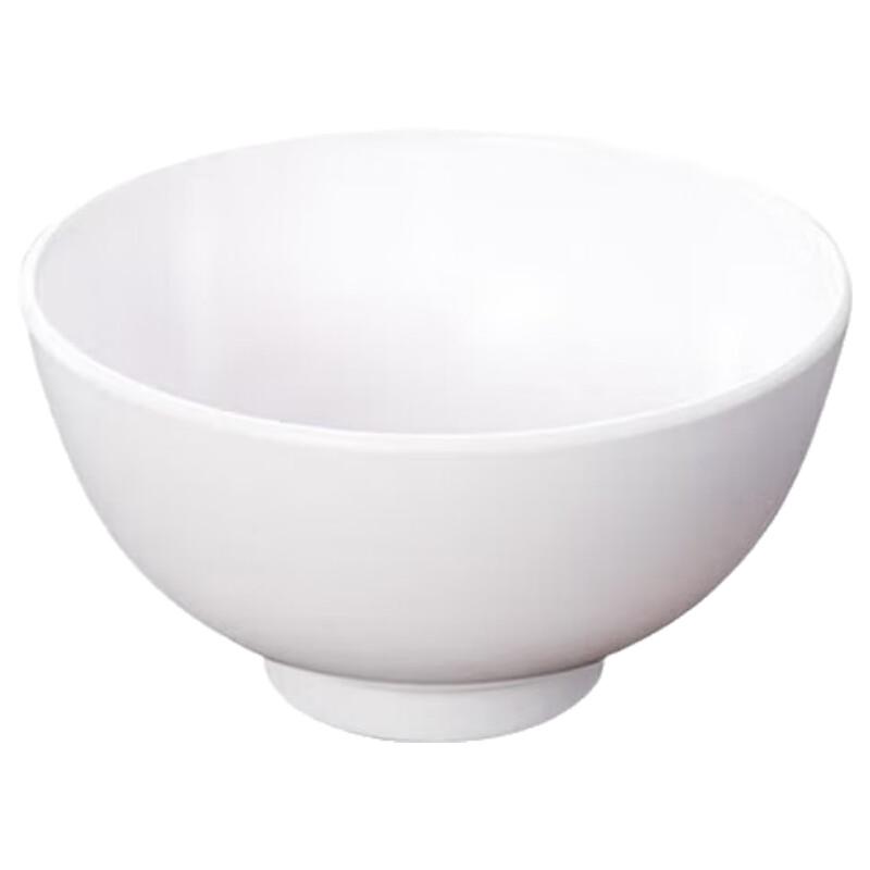 Commercial Drop-Resistant White Melamine Rice Bowl